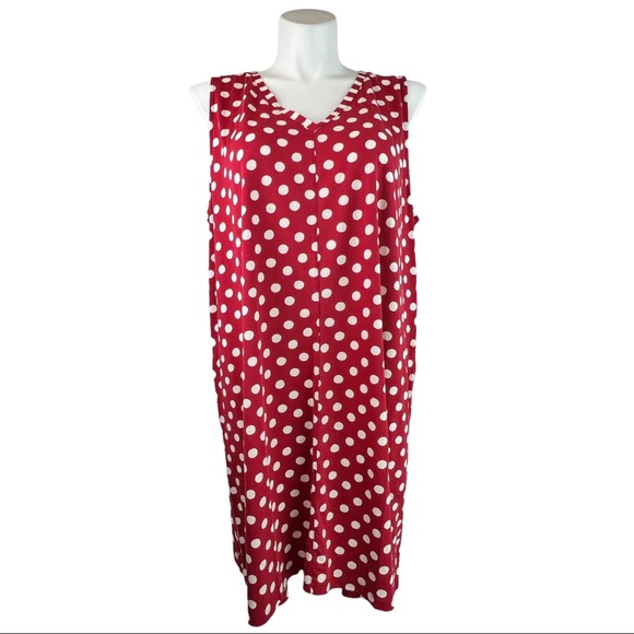Gudrun Sjoden Dresses & Skirts - New Gudrun Sjoden Accra Polka Dot Dress XXL 2X Red Jersey